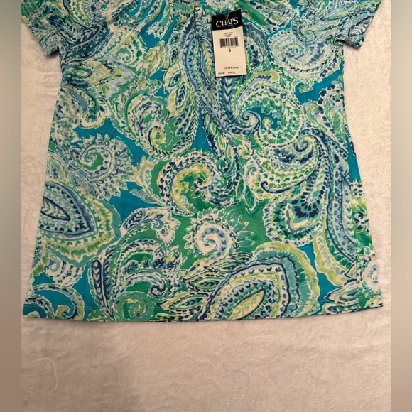 Women’s Chaps Paisley Print Shirt Size Small New With Tags - Picture 9 of 16